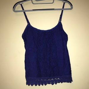 Aéropostale Blue Lace Camisole Top